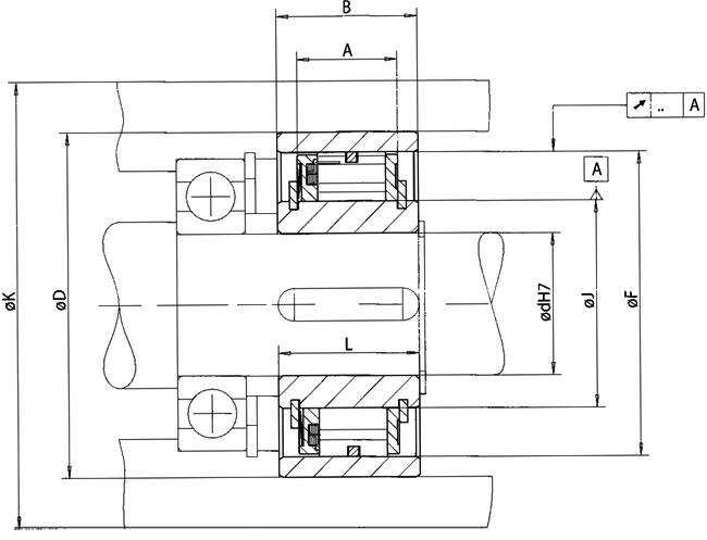 內(nèi)部逆止器FXN-過盈連接安裝尺寸